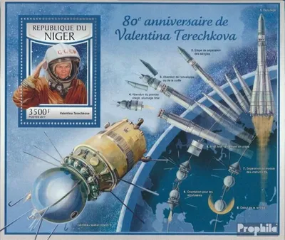 Produktbild von Briefmarken Niger 2017 Mi Block 669 (kompl. Ausg.) postfrisch Walentina Tereschkowa