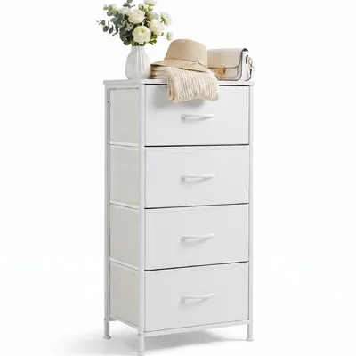 Produktbild von Kommode mit Schubladen -  kommoden & Sideboards für Schlafzimmer Geeignet, Komodenschrank mit 4 Schubladen, Stoffkommode mit Stabilem Stahlrahmen