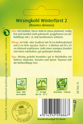 Produktbild von Wirsingkohl, Winterfürst 2
