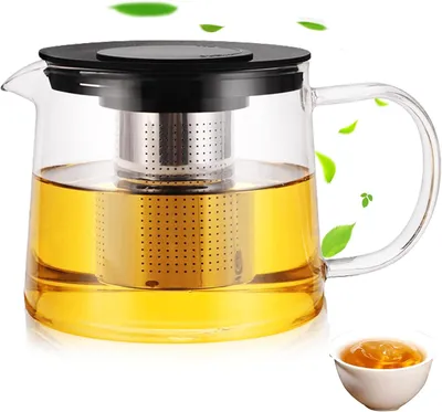Image de Théière avec filtre, 1,5 litre, en verre borosilicaté, pour le thé en vrac