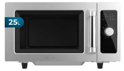 Image de Cecotec Micro-ondes sans Plateau Professionnel - 25L - FlatPro 2500. 1000W, Magnétron,Mécanique, Minuterie 60min