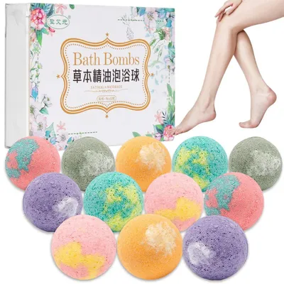 Produktbild von Badebomben Geschenkset 12 Stück für Hautpflege und Entspannung