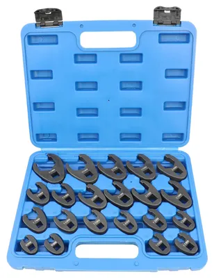 Krähenfuß-Schlüsselsatz 21-tlg., 1/2" & 3/8", metrisch 8–32 mm