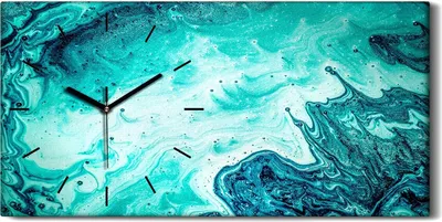 Produktbild von Wandbild Leinwand Bilder mit Uhr Geräuschlos 60x30 Malerei Abstrakte Kunst - schwarze Hände