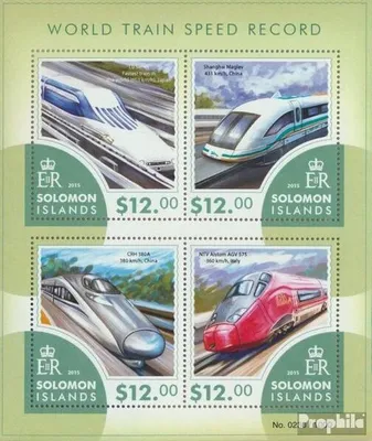 Produktbild von Briefmarken Salomoninseln 2015 Mi 3372-3375 Kleinbogen (kompl. Ausg.) postfrisch Züge