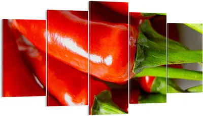 Produktbild von Bild auf Leinwand - Leinwandbild - Gemüse würzig Chili - 160x85cm - Wand Bild - Wanddeko - Leinwanddruck - Bilder - Kunstdruck - Wanddekoration - Leinwand bilder - Wandkunst - EA160x85-1135