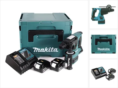 Zdjęcie produktu dla Akumulatorowa młotowiertarka Makita DHR 242 RGJ 18V 2.0J SDS-plus Brushless + 2x akumulator 6.0Ah + ładowarka + Makpac
