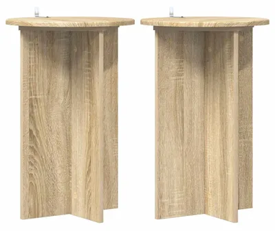 Obrázok produktu pre vidaXL Stojan na rastliny, 2 kusy, dekor Sonoma, priemer 40 cm, výška 60 cm, drevotrieska
