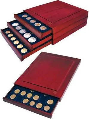 Produktbild von SAFE NOVA Element exquisite 6848 mit 12 quadratischen Fächern für Münzen bis 48 mm Durchmesser