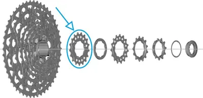 Produktbild von SHIMANO Ritzel für CS-LG700 - 17 Zähne