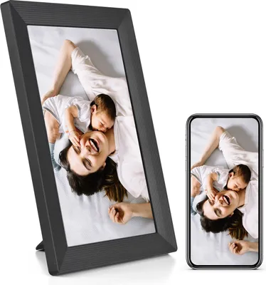 Produktbild von Andoer 10,1 Zoll Smart WiFi Digitaler Fotorahmen Digitales Fotoalbum 1280 * 800 IPS Touchscreen Eingebauter 16 GB Speicher Automatische Rotation Teilen Sie Fotos Videos ueber APP mit Staender auf der Rueckseite