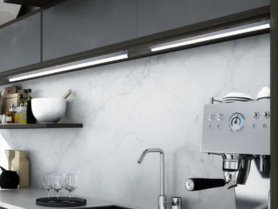 Produktbild von 2er SET Küchen LED Unterbauleuchten 84cm mit Schalter und 230V Direktanschluss