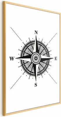 Produktbild von Posterpapier Poster - Compass 29.7x42 cm Text n-A-0737-ao-a