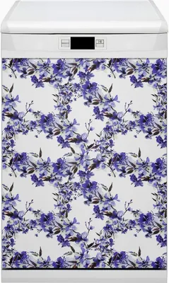 Produktbild von Abwaschbar 45x80 cm Geschirrspüle Magnetmatte Küche Dekorative  - Blaue Blumen