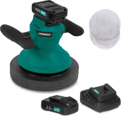 Produktbild von Vonroc Poliermaschine 20V - Ø240mm - Inkl. 2x 2.0Ah Akku und Schnellladegerät