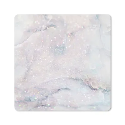 Produktbild von MuchoWow® Mauspad Mousepad Marmor - Glitter - Blau 30x30 cm - Mousepads - Maus Mat - Pad - Mausunterlage - Gaming