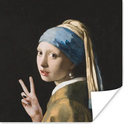 Produktbild von MuchoWow® Poster Das Mädchen mit dem Perlenohrring - Vermeer - Kunst 50x50 cm - Wohnzimmerdekoration