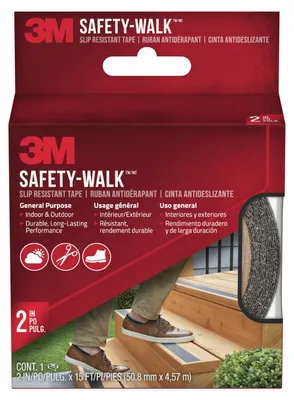 Produktbild von 3M Safety-Walk Antirutschbelag 610B, Schwarz, 50,8 mm x 4,57 m, Innen/Außen, für Treppen und Leitern, Langlebig