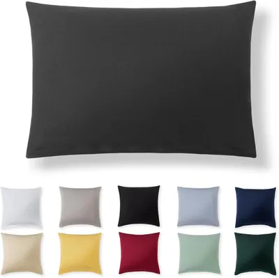 Zdjęcie produktu dla Poszewka na poduszkę 40 x 60 cm - antracytowa - 100% bawełna dżersejowa - Poszewka na poduszkę 40x60 cm, poszewka na poduszkę z bawełny dżersejowej