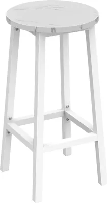 Produktbild von Barhocker – Marmor / weiße Beine