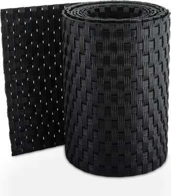 Produktbild von Sichtschutzstreifen - Polyrattan Schwarz (RD04) 1 Stück