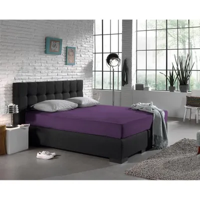 Produktbild von Spannbettlaken Jersey lila 80/90/100x200cm