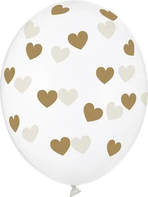 Immagine prodotto di Palloncini 30 cm, cuori, trasparenti (1 confezione / 50 pezzi)