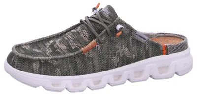 Produktbild von Grüner Slipper Gr. 40 mit herausnehmbarer Korksohle, verstellbarem Gummizug, superleicht und atmungsaktiv