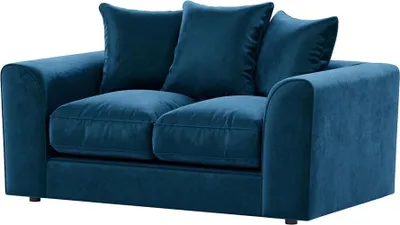 Produktbild von SLF24 - Zweisitzer-Sofa mit Schlaffunktion Dillon Velvet - dunkelblau - Kronos 9