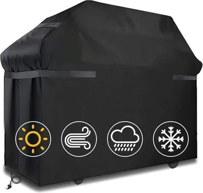 Obrázek produktu pro Kryty na gril, vodotěsný kryt na gril, větruodolný kryt na gril s popruhy odolný proti roztržení (145 x 61 x 117 cm)