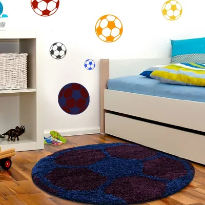 Produktbild von Ayyildiz Hali FUN1001006001NAVY, Teppich, Polypropylen (PP), Navy, Rund, 1000 mm, 1000 mm