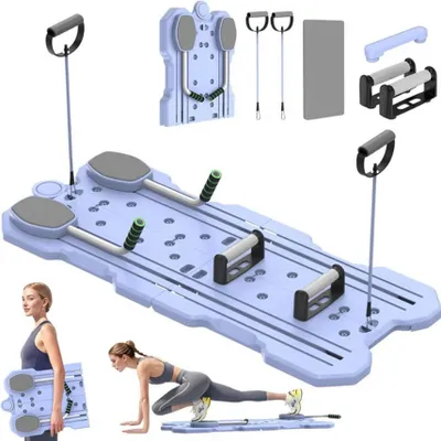 Obrázok produktu pre Olubfdh Pilates reformer set, skladací, 5 v 1, LED počítadlo, automatický odrazový valec, multifunkčná cvičebná doska pre domácnosť