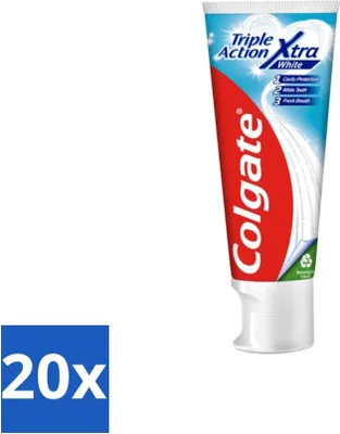 Productafbeelding van Colgate Tandpasta Triple Action Xtra White, 75 ml - Voordeelverpakking - 20 stuks