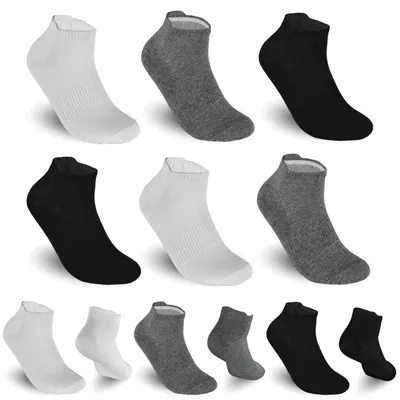 Produktbild von TEXEMP Sneaker Socken Herren & Damen 12 - 36 Paar Mehrfarbig Baumwolle Sport Kurz | B43 - 39-42 - 24er Pack