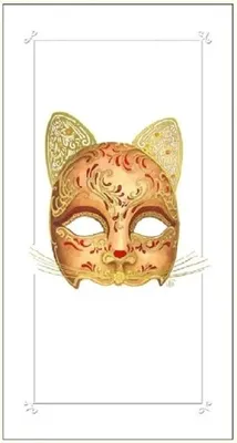 Produktbild von Karte 12 x 23 cm + Umschlag „Katzenmaske“ – DaVinci