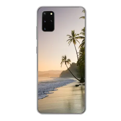 Produktbild von MuchoWow® Handyhülle Schutzhülle Hülle für Samsung Galaxy S20 Plus Strand - Sonnenuntergang - Tropisch Silikon Softcase Handy Hülle - Hartschale