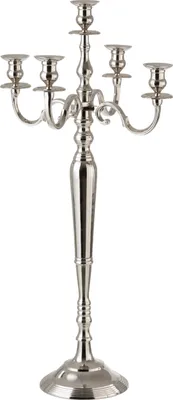 Produktbild von J-Line Candleholder 5 Arms Classic Aluminium Silver Large