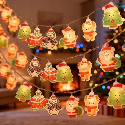 Weihnachtslichterkette 3 m, 20 LEDs, bunt, für Innen
