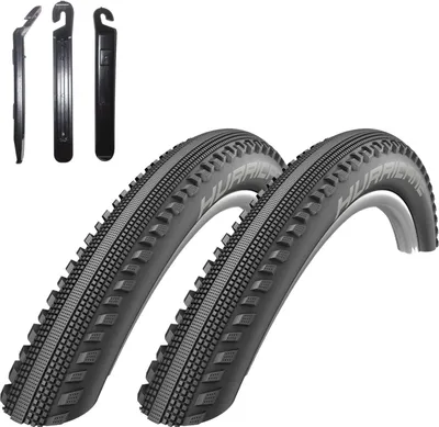 Produktbild von 2 x Schwalbe Hurricane Performance Fahrradreifen 27,5 x 2,25 (57-584) Schwarz inkl. Reifenheber
