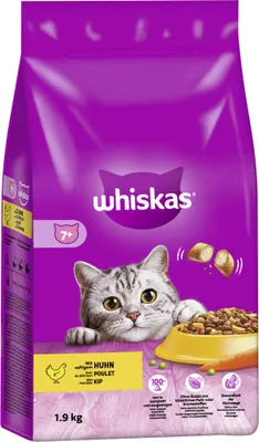 Produktbild von Whiskas Trocken Senior 7+ mit Huhn 1,9kg