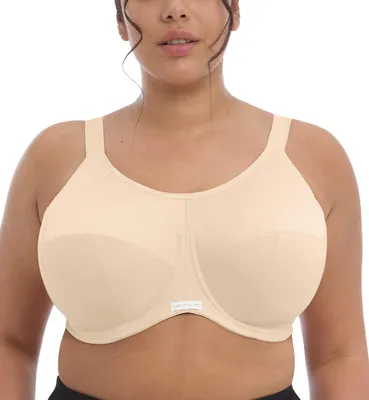 Productafbeelding van ELOMI Energise sportbeha met beugels, plusmaten - Beige - 90E