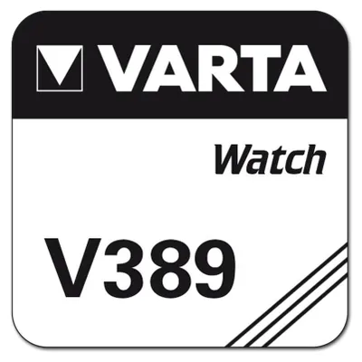 Obrázok produktu pre Varta -V389, Batéria na jedno použitie, Strieborný oxid (S), 1,55 V, 1 kusov, Hg (ortuť), Strieborná