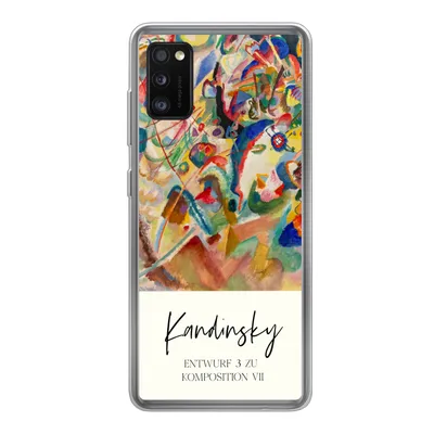 Produktbild von MuchoWow® Handyhülle Schutzhülle Hülle für Samsung Galaxy A41 Entwurf 3 zu komposition VII - Kandinsky - Alte Meister Silikon Softcase Handy Hülle - Mobiltelefon