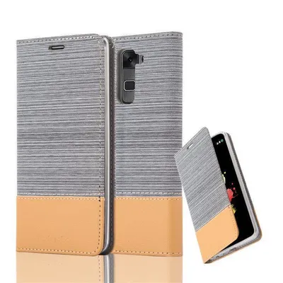 Immagine prodotto di Cadorabo custodia per LG STYLUS 2 custodia protettiva in grigio custodia per cellulare custodia a libro cover