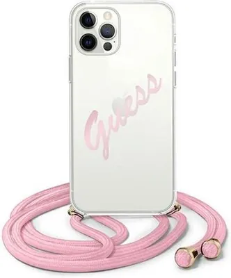 Zdjęcie produktu dla Guess Guhcp12Mcrtvspi Iphone 12/12 Pro 6,1 Różowy/Pink Hardcase Script Vintage