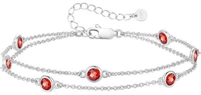 Immagine prodotto di Bracciale da donna in argento sterling 925 con zirconi, regolabile, 17+4 cm, color oro