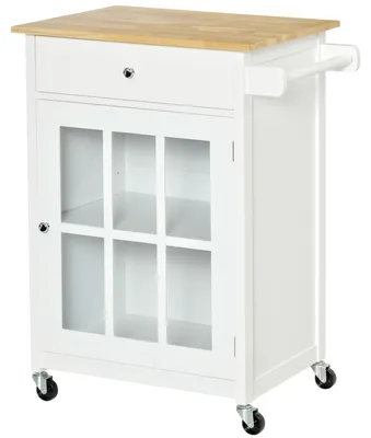 Immagine prodotto di Carrello da Cucina 67x48x86,5 cm in Legno Bianco