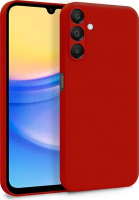 Immagine prodotto di Custodia per Samsung Galaxy A15 5G - Custodia per cellulare a doppio strato in silicone, colore rosso