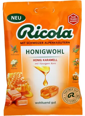 Obrázok produktu pre Ricola Honigwohl karamel s cukrom upokojujúce jemné balenie 68g
