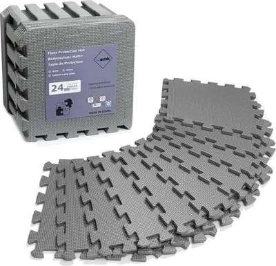 Produktbild von Famanu Schutzmatten - Puzzlematte - Fitnessmatte - 24 Stück - 32 x 32 cm